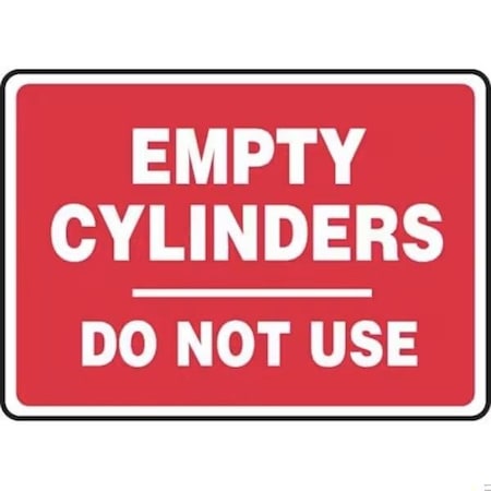 Accuform SAFETY SIGN EMPTY CYLINDERS DO NOT MCPG589XP MCPG589XP